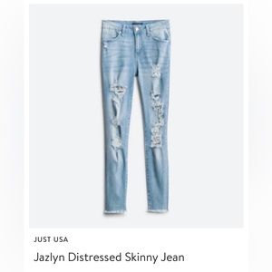Just U.S.A. jazlyn distressed skinny jeans